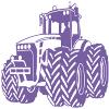 Samunshi Tractor Wall Decal for Kids' Room, 50 x 32 cm, Lavender view 1