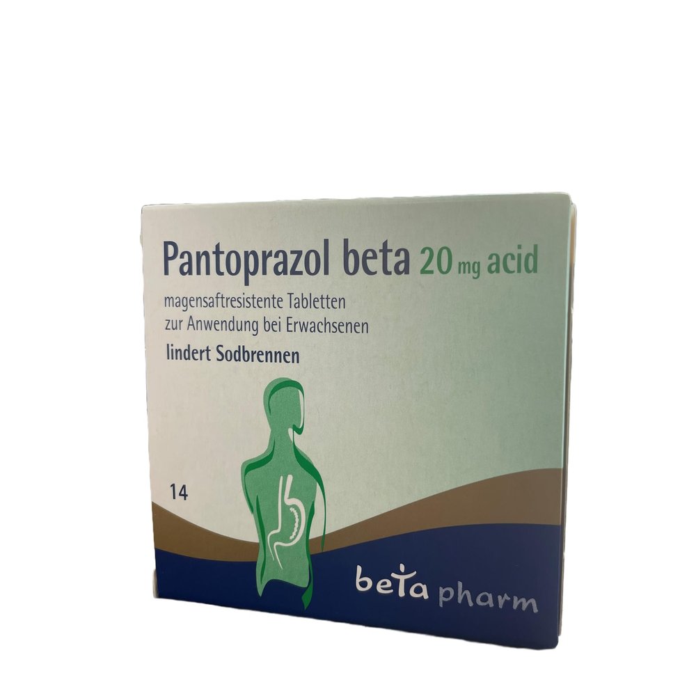 PANTOPRAZOLE beta 20 mg Gastro-Resistant Tablets, 14 Tablets