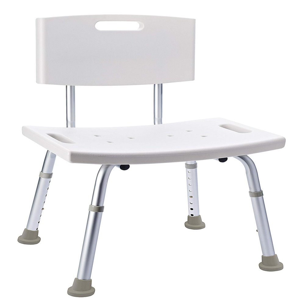 RIDDER Sam Height-Adjustable Bath Stool, White