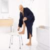 RIDDER Sam Height-Adjustable Bath Stool, White view 2