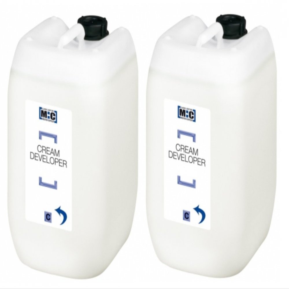 Meister Coiffeur Cream Developer C 4.0%, 2 x 5,000 mL H2O2 Cream Oxidant by M:C