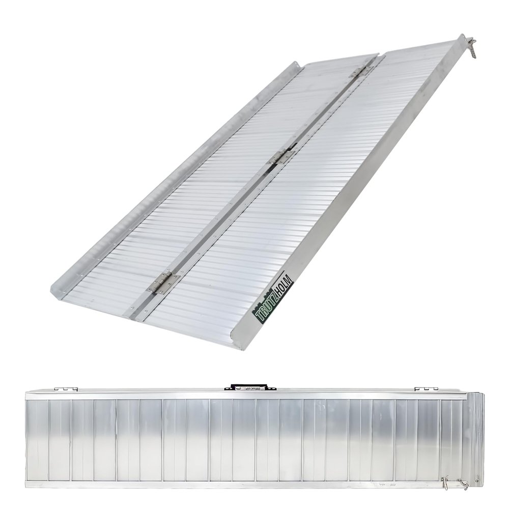 TRUTZHOLM Foldable Wheelchair Ramp, 152 cm, 272 kg Capacity, Aluminum