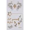 Gold Silver | Metallic Jewelry Flash Tattoo Stickers W-199, 8 x 10 cm view 1