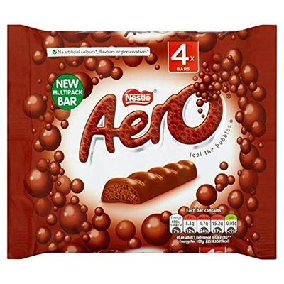 Aero Milk Bubbly Bar Multipack, 4 x 27 g