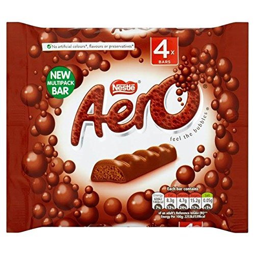Aero Milk Bubbly Bar Multipack, 4 x 27 g
