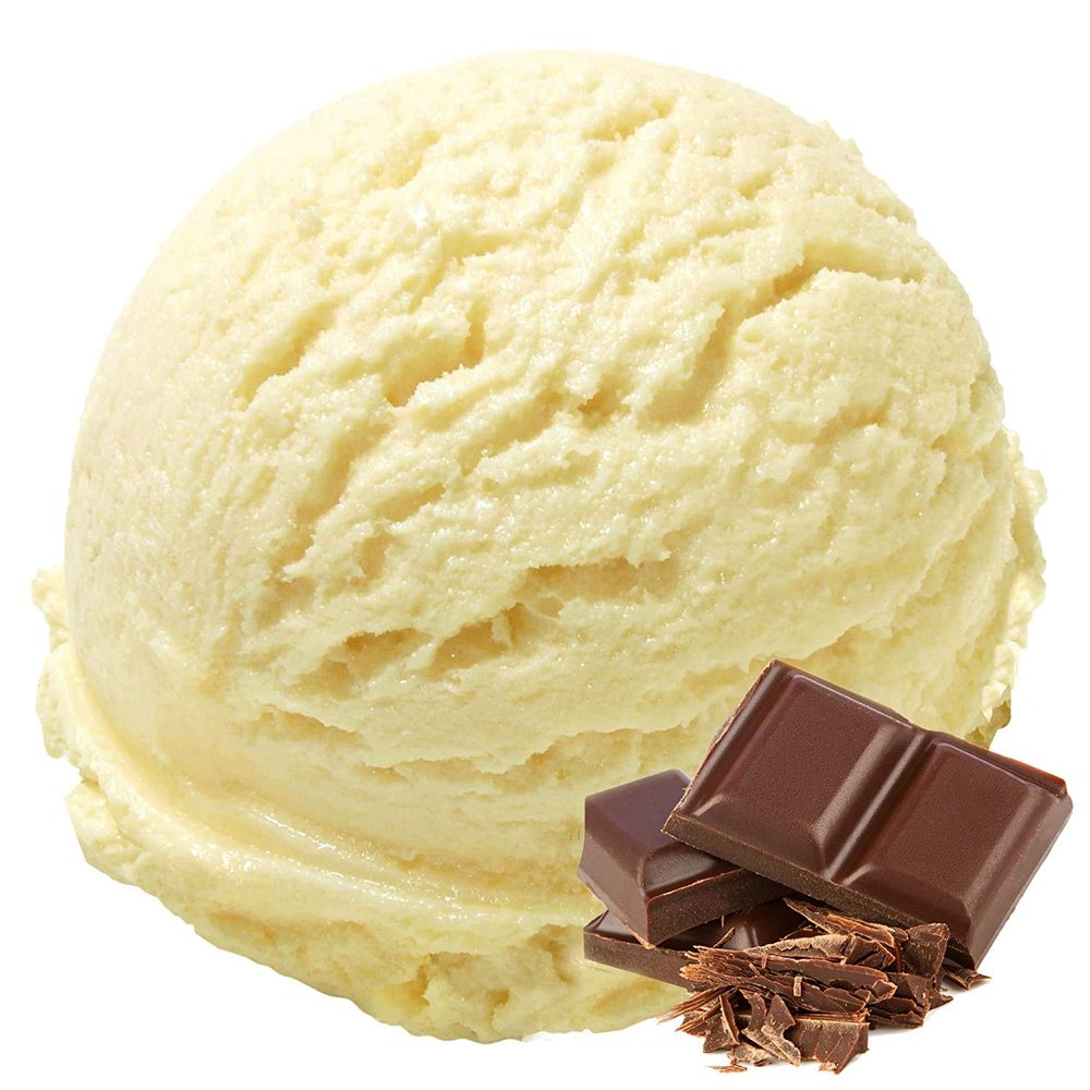 1 kg Stracciatella Cream-Flavored Ice Cream Powder, Vegan, Sugar-Free, Lactose-Free, Gluten-Free, Low-Fat