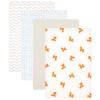 Luvable Friends Fox Flannel 4-Piece Receiving Blankets view 1