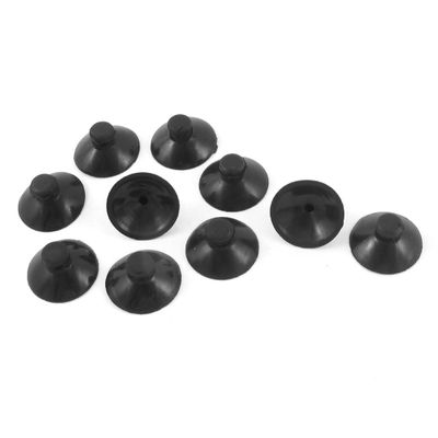 Black Aquarium Suction Cups for Air Tubing, 10-Pack
