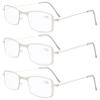 Eyekepper 3-Piece Stainless Steel Half-Eye Reading Glasses +4.0 view 1