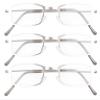 Eyekepper 3-Piece Stainless Steel Half-Eye Reading Glasses +4.0 view 2