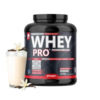 Prosport WHEY PRO Whey Protein Powder, Vanilla, 2,350 g, Concentrate-Isolate Blend with Zinc, Vitamin B6 & EAAs