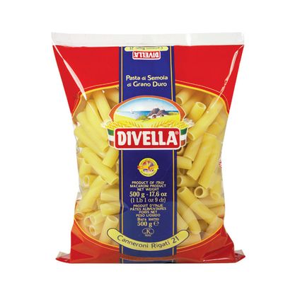 Divella Cannelloni Rigati No. 21, 8-Minute Cooking Time, 500 g (082678)