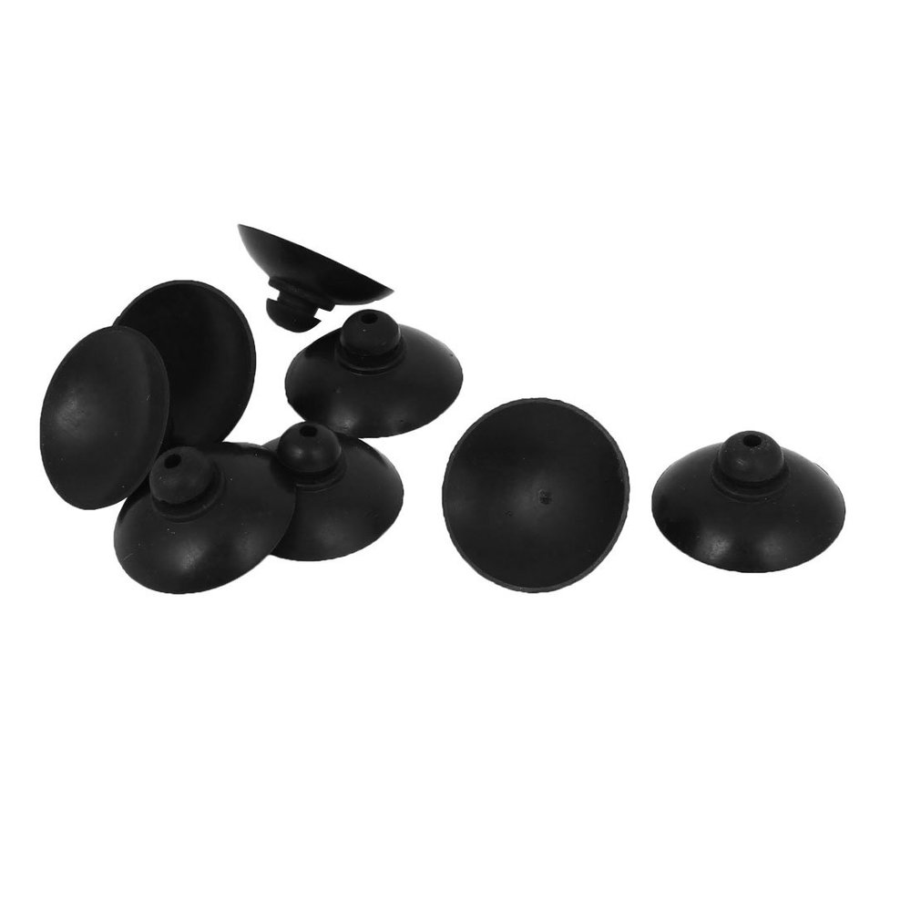 Sourcing Map Soft Plastic Aquarium Suction Cup Clip 28mm Diameter 8 Pack Black