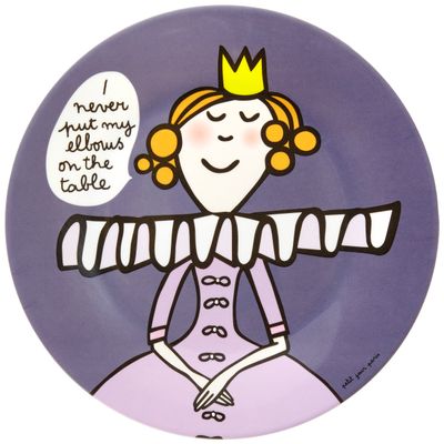Prinz & Prinzessin PC922AUK Dessert Plate "I Never Put My Elbows on the Table"