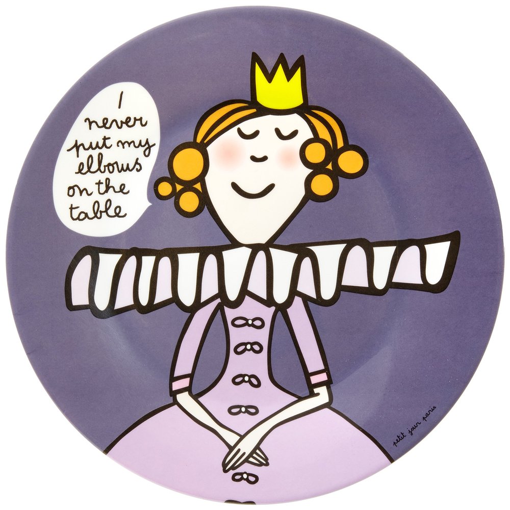 Prinz & Prinzessin PC922AUK Dessert Plate "I Never Put My Elbows on the Table"