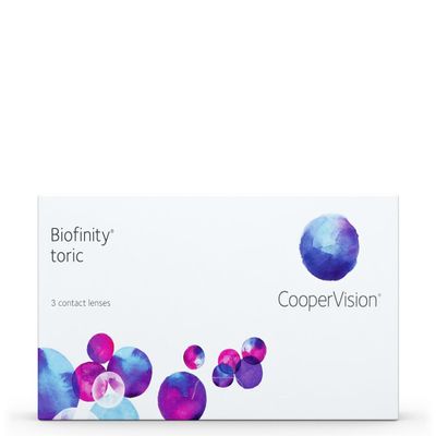 Biofinity Toric Monthly Soft Contact Lenses, 3-Pack / BC 8.70 mm / DIA 14.5 / CYL -0.75 / Axis 140 / -0.25 Diopters