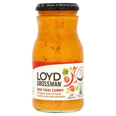 Loyd Grossman Red Thai Curry Sauce (350 g) - Pack of 2