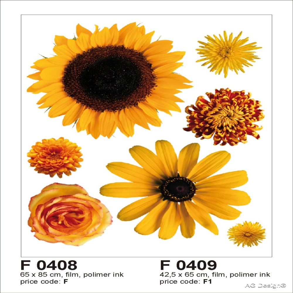 AG Design Wall Stickers F 0408 Flowers