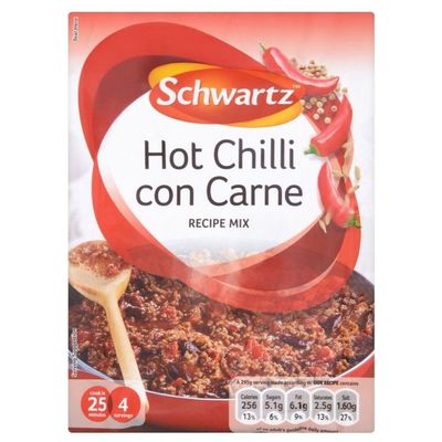 Schwartz Hot Chili con Carne Recipe Mix (41 g) - Pack of 2