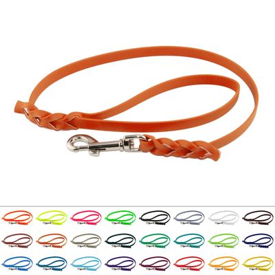 LENNIE BioThane Dog Lead, 9 mm Wide, 1 m Long, Light Brown, Braided with Hand Loop