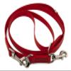 LENNIE Adjustable BioThane Lead, 9 mm Wide, 3 m Long, Red, Stitched, Double Leash view 2