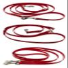 LENNIE Adjustable BioThane Lead, 9 mm Wide, 3 m Long, Red, Stitched, Double Leash view 3