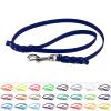 LENNIE BioThane Dog Leash, 9 mm Wide, 2 m Long, Blue, Braided with Hand Loop view 1
