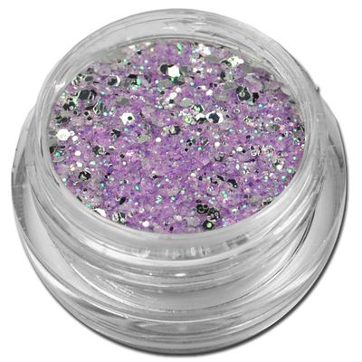 Glamour Mix Glitter Silver Powder Purple Nail Art