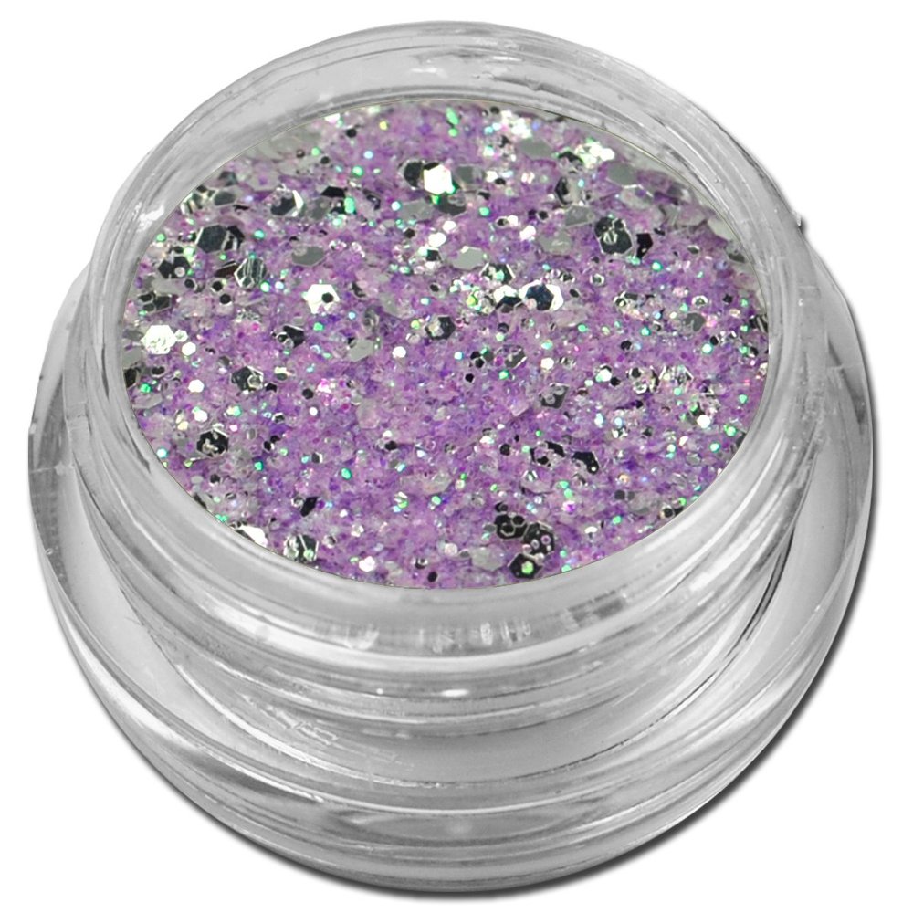 Glamour Mix Glitter Silver Powder Purple Nail Art