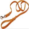 CopcoPet Oil-Tanned Leather Dog Leash, 2.5 m x 8 mm, Cognac view 1