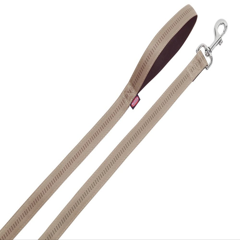 Nobby Soft Grip Leash, Beige/Chocolate