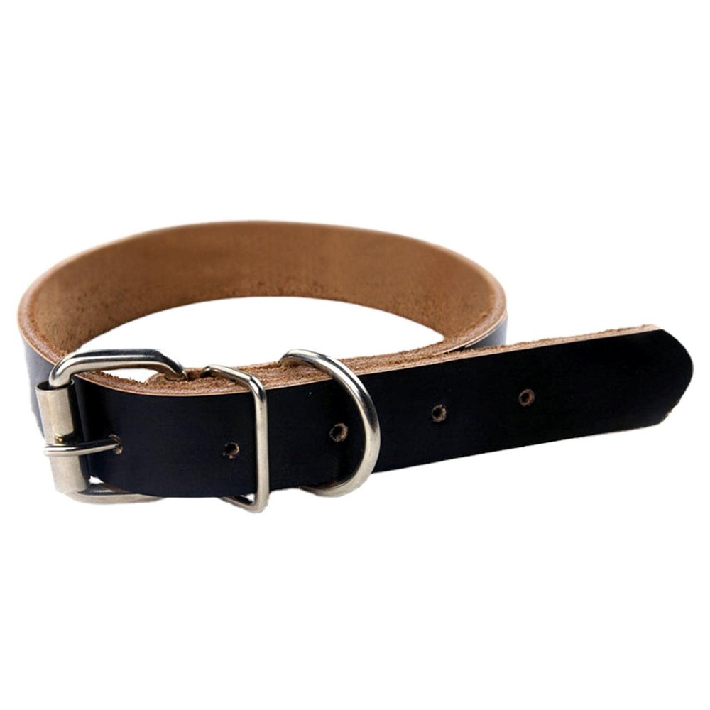 Vigcebit Rolled Leather Dog Collar