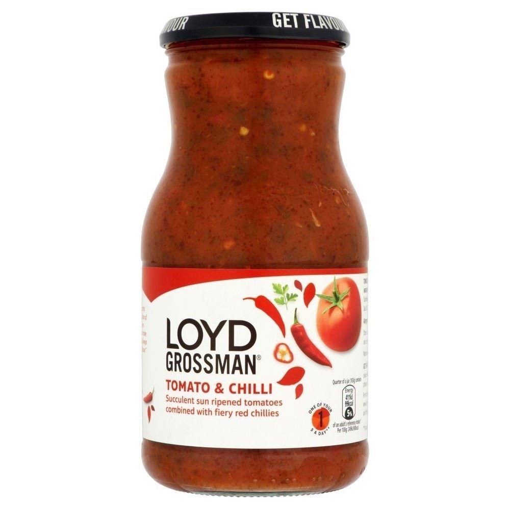 Loyd Grossman Pasta Sauce - Tomato & Chili (660 g) - Pack of 6
