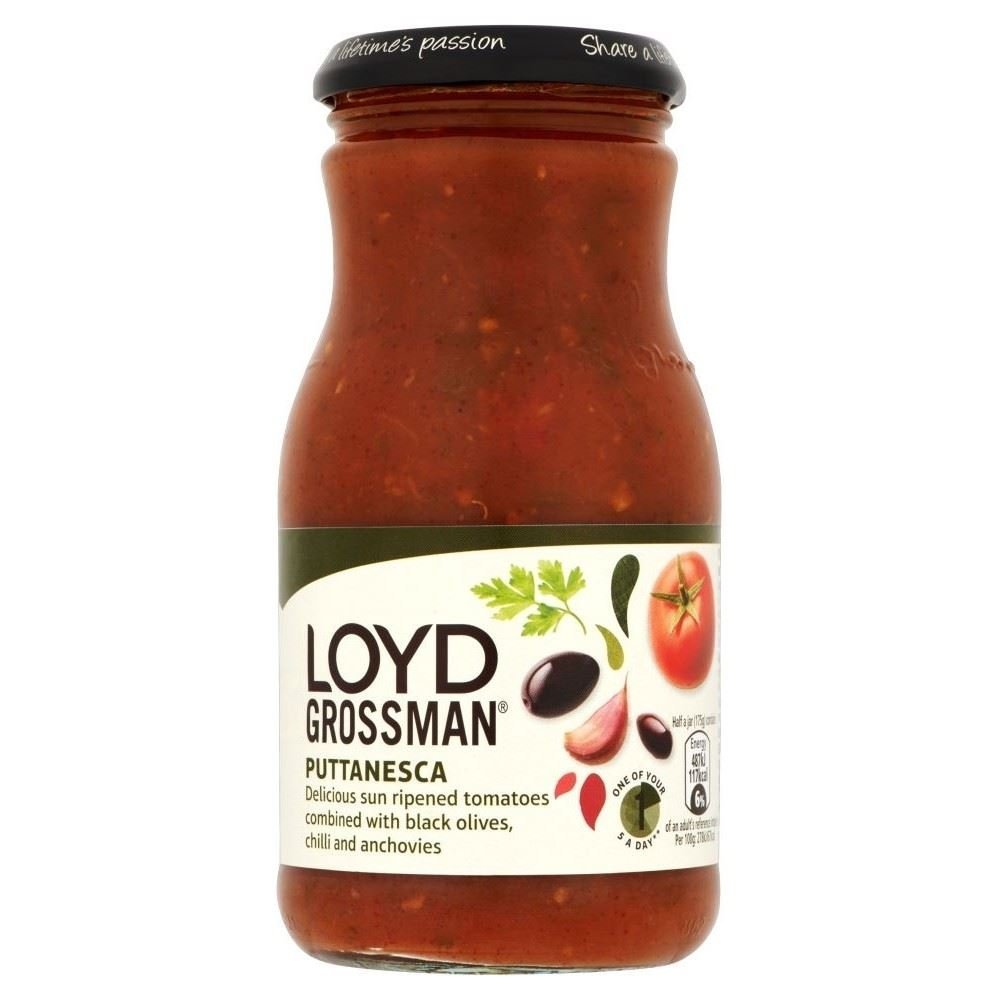 Loyd Grossman Pasta Sauce - Puttanesca (350 g) - Pack of 6