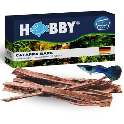 HOBBY Catappa Bark I 12 Pieces I Indian Almond Bark for Aquariums