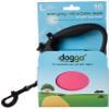 doggo Everyday Retractable Dog Leash, 4.6 m Belt, for Large Dogs up to 50 kg, Pink with Black Soft-Grip Handle view 2