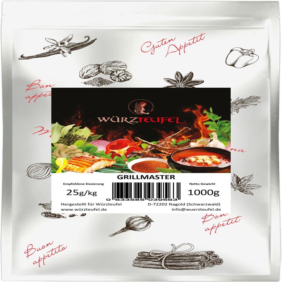 Grillmaster – Original Bavarian Barbecue and Roast Seasoning à la Wiesn, 1,000 g