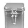 Chihuahua Dog Food Canister, Treat Tin, Metal Storage Tin – Silver view 3