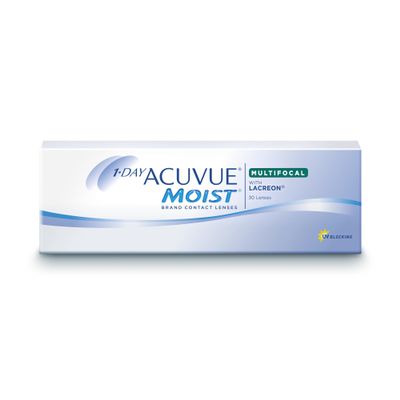 ACUVUE MOIST 1-DAY Multifocal Daily Contact Lenses, -1.75 D, Add. M, BC 8.4, 30 Lenses