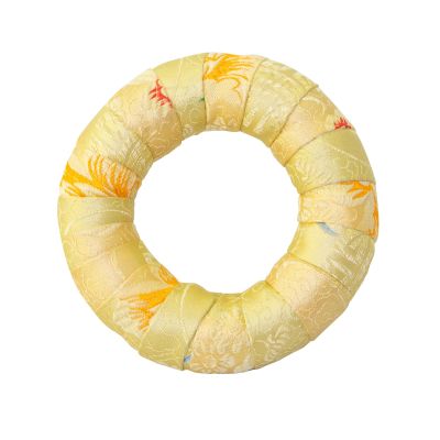 Singing Bowl Ring with Floral Pattern, 10 cm, Cream