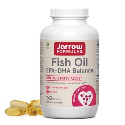 Jarrow Formulas EPA-DHA Balance Odorless Softgels, Supports Brain Function, 240 Softgels
