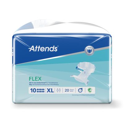 Attends FLEX 10XL Incontinence Product for Complete Urinary and Fecal Incontinence (4 x 20)
