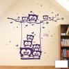 Ilka Parey Owl Wall Decal with Custom Name, Butterflies and Dots, White, XXL 140 x 140 cm view 1