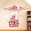 Ilka Parey Owl Wall Decal with Custom Name, Butterflies and Dots, White, XXL 140 x 140 cm view 3