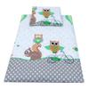 BabyLux 2-Piece Bedding Set for Stroller, Bassinet or Cradle, 60 x 78 cm, Green Owl view 2