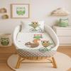 BabyLux 2-Piece Bedding Set for Stroller, Bassinet or Cradle, 60 x 78 cm, Green Owl view 4