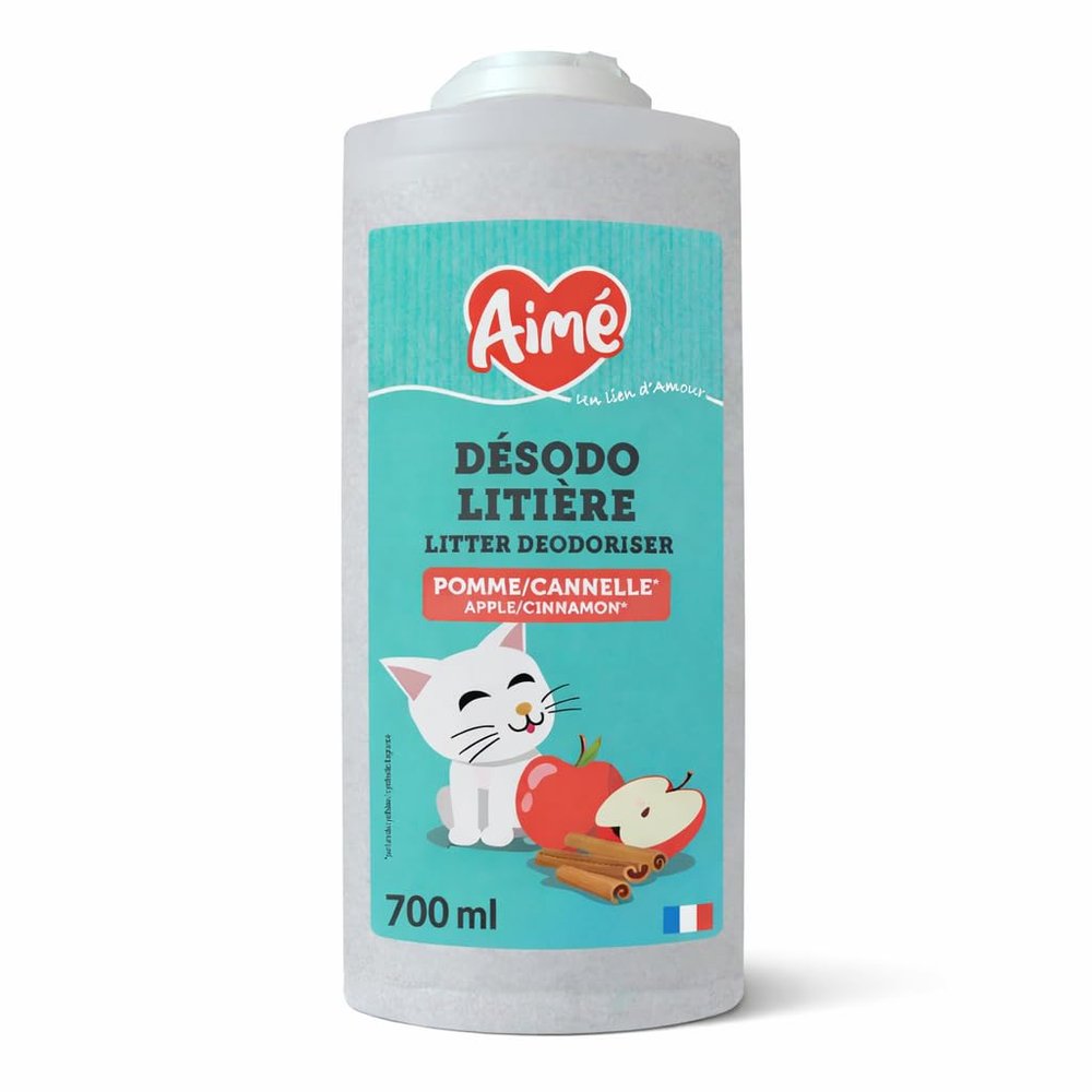 Aim | Cat Litter Odor Neutralizer 700 ml | Absorbent Granules with Apple and Cinnamon Scent