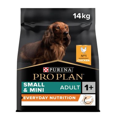 Pro Plan Small & Mini Adult Everyday Nutrition Dry Dog Food, Rich in Chicken, 1-Pack (1 x 14 kg)