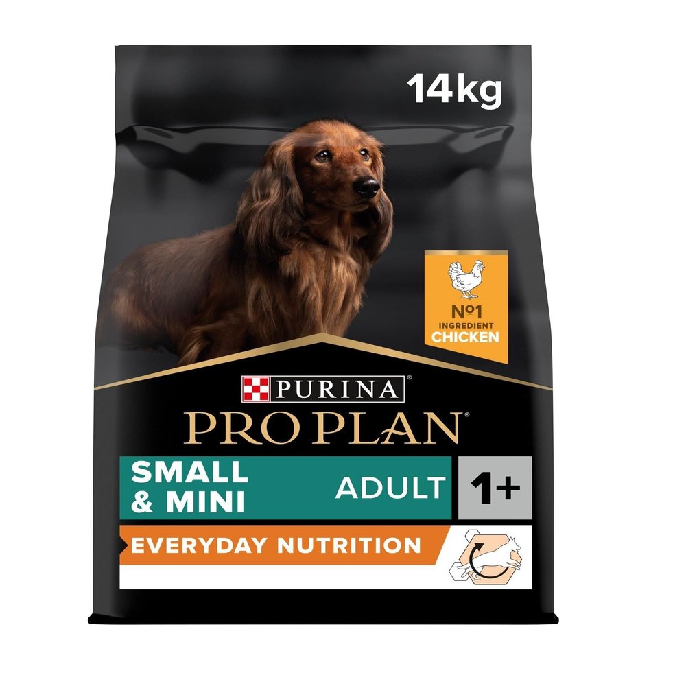 Pro Plan Small & Mini Adult Everyday Nutrition Dry Dog Food, Rich in Chicken, 1-Pack (1 x 14 kg)