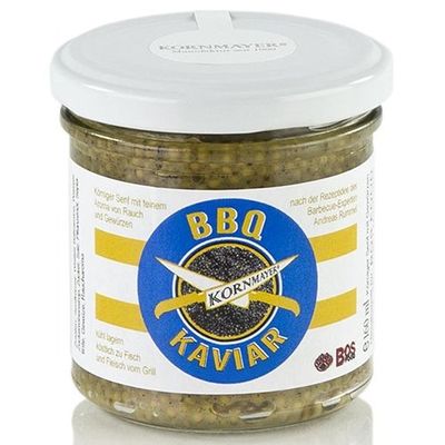 Kornmayer BBQ Caviar Mustard, Made with Black Mustard Seeds, 160 ml
